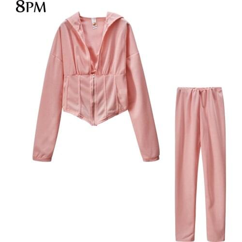 Women Long Sleeve Bodycon Top+Legging Two Piece Outfits Fashion New Home Clothes Sporty Tracksuit Sets ouc1115