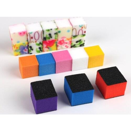 1 Pack Mini Nail File Colorful Sponge Buffer Block Sanding Files Cuticle Remover Strips Polishing Manicure Acrylic Nail Supply