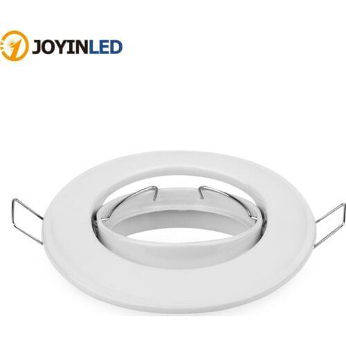 10pcs White Round Spot Led Lamp Frame GU10 Fixture with 4W 12V GU10/MR16 Bulb Oprawy Spotlight