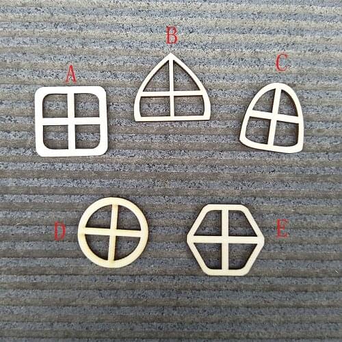 10pcs/ Pack Wooden Fairy Door Windows Fairy Door Accessories