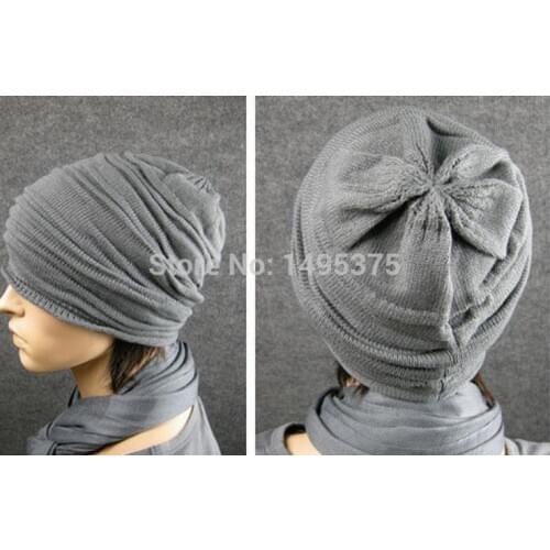 120pcs/lot 2015 new fashion knit circle striped beanie hat/skullies