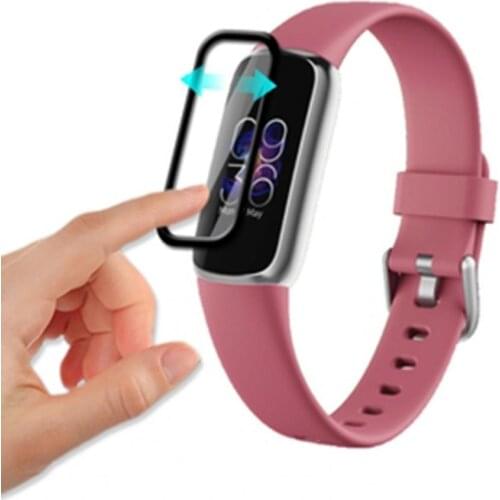 New 2Pcs Protective Film Anti-scratch High Definition Resilient Smart Watch Full Coverage Screen Film Cover for Fitbit-Luxe
