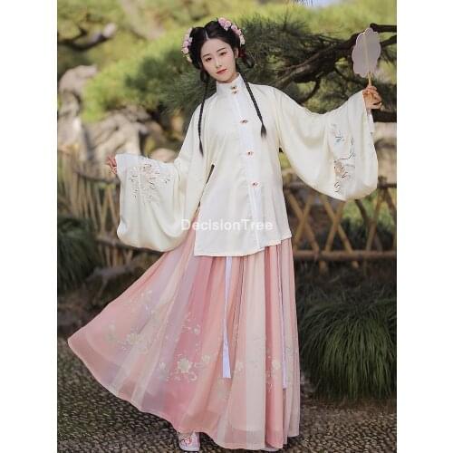 2021 hanfu women chinese dance ming dynasty costumes ancient hanfu robe chinese traditional clothes fairy performance costume