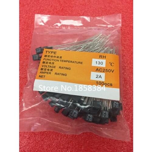 50pcs New RH 130 Degree Thermal Fuse 2A 250V