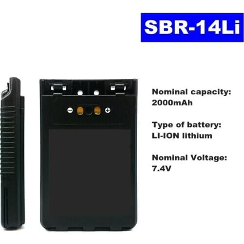7.4V 2000mAh LI-ION Radio Battery SBR-14LI For Yaesu Walkie Talkie VX-8R VX-8DR VX-8GR FT-1DR FT-2DR Two Way Radio