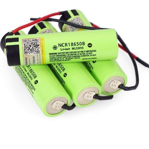 8PCS LiitoKala new original NCR18650B 3.7v 3400 mAh 18650 rechargeable lithium battery solder silica gel DIY battery
