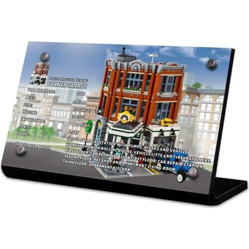 Acrylic Display Stand Brand For 10264 Corner Garage Building Blocks Model