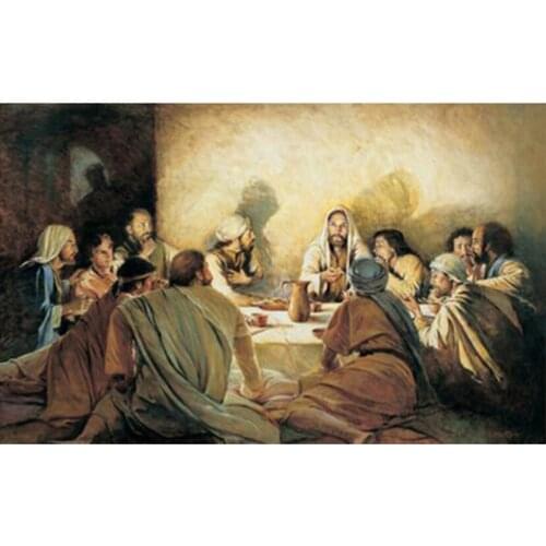 New 5D DIY AB Diamond Painting Home at Last Supper Religion Diamond Embroidery Full Diamond Cross Stitch Home Decor JX535