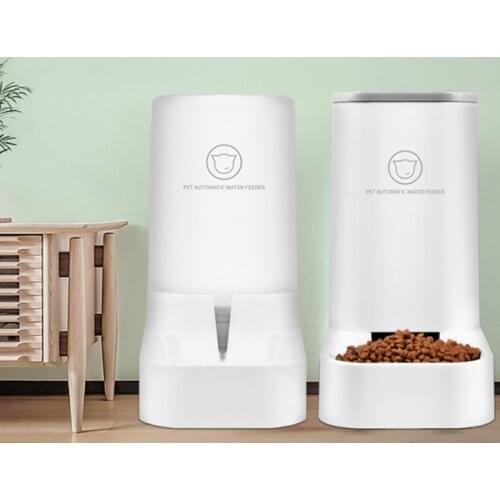 Automatic Pet Feeder Water Dispenser Intelligent Cat and Dog Food Dispenser Grain Storage Bucket Travel Practical and Convenient