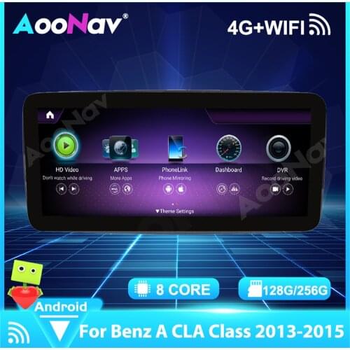 12.3 Inch Car radio Android 11.0 For Mercedes Benz A CLA Class 2013 2014 2015 GPS Navigation Player Multimedia Stereo Screen