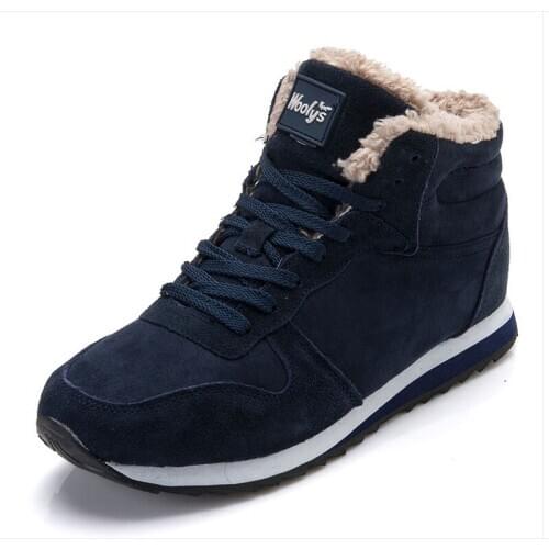 Men Boots Mens Winter Shoes Fashion Snow Boots Shoes Winter Women Sneakers Ankle Womens Shoes Winter Boots Black Footwear