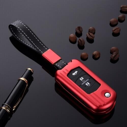 Aluminum Alloy Car Key Case Key Cover case Key Shell keychain accessories for Mazda 2 3 5 M6 Folding Key