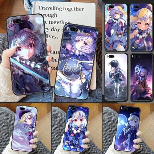 Genshin Impact QiQi Phone case For Xiaomi Mi Max Note 3 A2 A3 8 9 9T 10 Lite Pro Ultra black fashion hoesjes pretty bumper soft