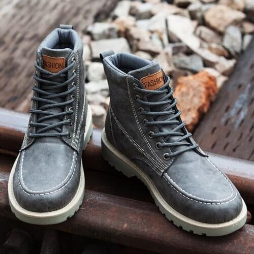 Black spring leather boots breathable men comfortable causal shoes hot casuales shoe 2020 leisure for casual male sport fashion