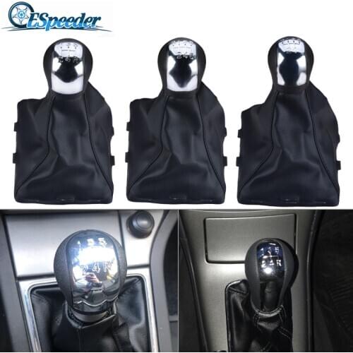 ESPEEDER Manual 5 6 Speed Gear Shift Knob With Gaiter Boot For Opel Vectra C B Corsa Astra G SIGNUM Combo 02-05 Car Accessories