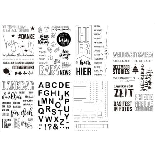 German Words Transparent Clear Silicone Stamp/Seal for DIY scrapbooking/photo album Decorative clear stamp M1290