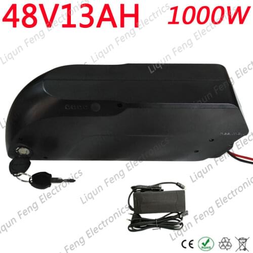 EU US NoTax Down Tube e bike Battery 48V 13AH with USB Electric Bike Dolphin Battery 48V13AH 750W 1000W e bike Lithium Battery