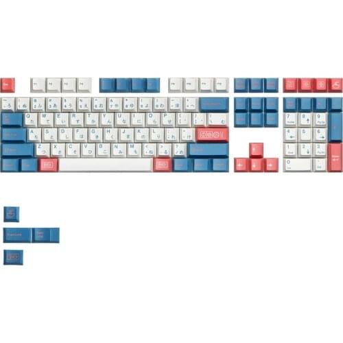 Japanese Keycaps 115 Keys Cherry Profile 5 Face Dye-Sublimation PBT Keycaps For 61 87 104 108 Mechanical Keyboard