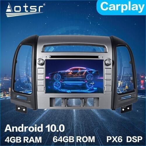 Android Multimedia For Hyundai Santa Fe 2012+ GPS Navigation Newest 10.0 4G 64GB PX6 Auto Stereo radio DVD Player DSP Carplay
