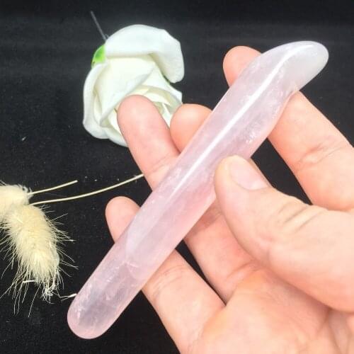 Natural rose quartz face massage stick wands for yoni wand facial acupuncture body acupoint eye wrinkle crows feet reduction