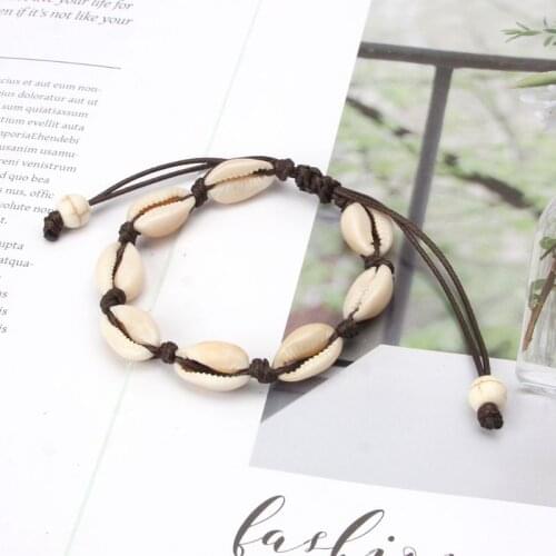 Natural Cowrie Shell Anklet Bracelets Handmade Hawaiian Beach Seashell Jewelry