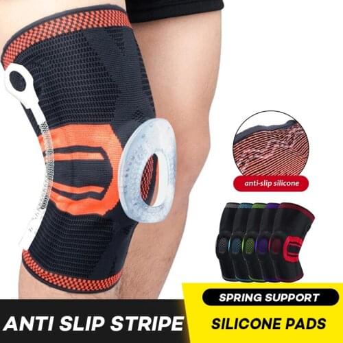 Nylon Elastic Spring Sports Knee Pads Breathable Support Knee Brace Running Fitness Hiking Cycling Knee Protector Joelheiras
