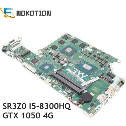 NOKOTION NBQ3M11001 NBQ3L11002 For Acer Nitro 5 AN515 AN515-52 Laptop Motherboard DH5VF LA-F951P REV:1A W/ I5-8300H GTX1050 4GB