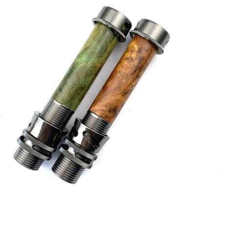 NooNRoo New Design Reel Seat Aluminum Burled Wood Fishing Rod building DIY Repair fishing rod components