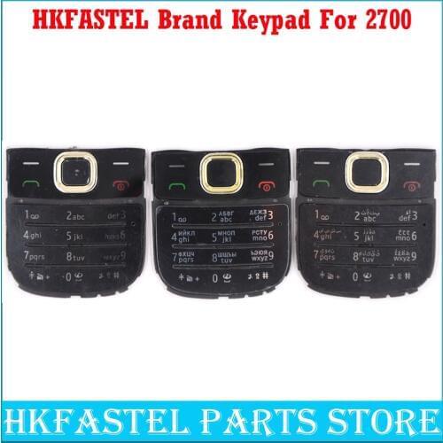 HKFASTEL New High quality Cell phone Keyboard For Nokia 2700 Mobile Phone Housing English / Russian Keypad Cover Case