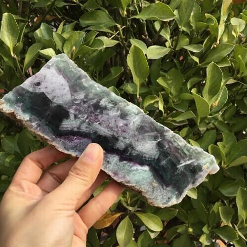 Wholesale Price Drop Shipping 100% Natural Fluorite Plate Polished Reiki Healing Quartz Crystal Slab Ornaments