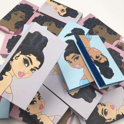 Wholesale Paper False Eyelash Packaging Box Lash Boxes Packaging Custom Logo Faux Cils 25Mm Mink Eyelashes Marble Case