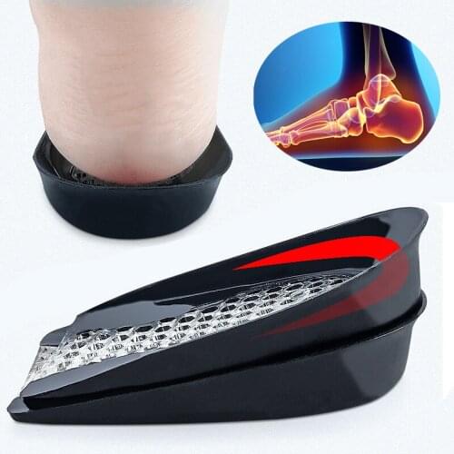 1-2Pair Orthopedic Insoles Silicone Gel Heel Pad for Shock Absorption Plantar Fasciitis Pain Relief Foot Care Insole Inserts