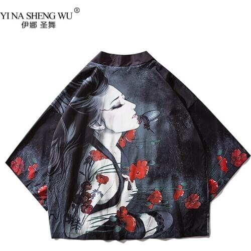 Casual Women Print Clothes Traditional Kimonos Blusas Fashion Men Japanese Asian Style Beach Yukata 2020 Clothing