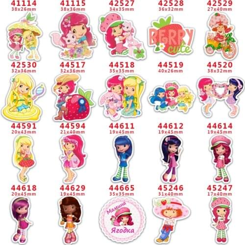 DIY Craft Supplies Sewing Accessories Cartoon Strawberry Printed Planar Resins Mold 10 Pieces. PR-41114