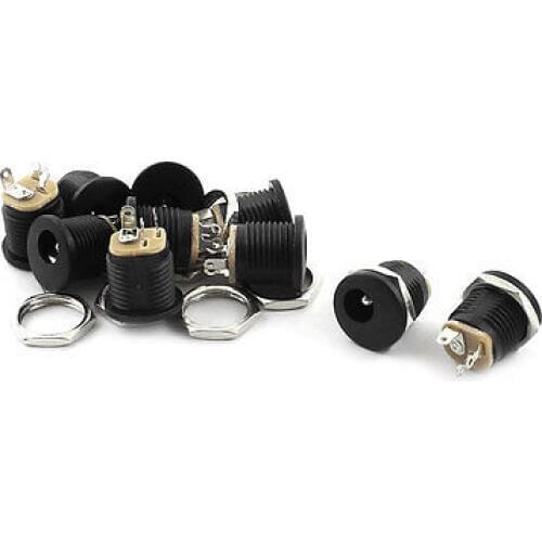 10 Pcs DC-022 5.5mm x 2.1mm DC Power Jack Female PCB Charger Socket Plug