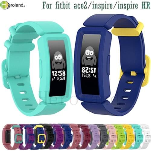 Watchbands For Fitbit Inspire / Inspire HR Band Silicone Sports Replacement For Fitbit ace 2 Kids Smartwatch Wristband Bracelet