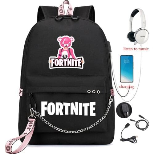 Fortnite Men Women Backpack For Chain Travel Quality Canvas School Bags Laptop Computer Fortnites Mochilas