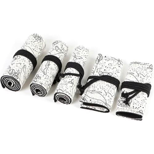 Constellation 12/24/36/48/72 Hole Canvas Roll Pen Curtain Pencil Bag Case Makeup Drop shipping