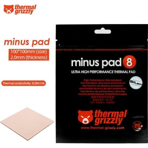 Thermal Grizzly Thermal Pad 8.0W/MK For PC CPU GPU Heatsink Cooling North/South Bridge Graphics Card Mining MachineMulti-Size
