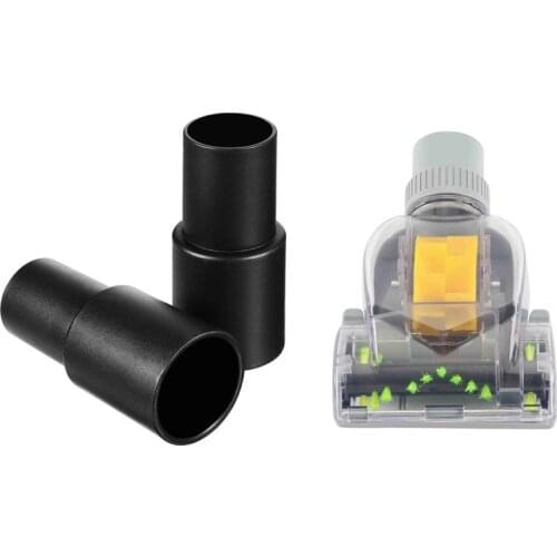 Vacuum Turbo Floor Brush For Pet Hair Bedding Mites Removal Dust With 2Pcs Vacuum Hose Adapter,1 3/8 Inch To 1 1/4 Inch
