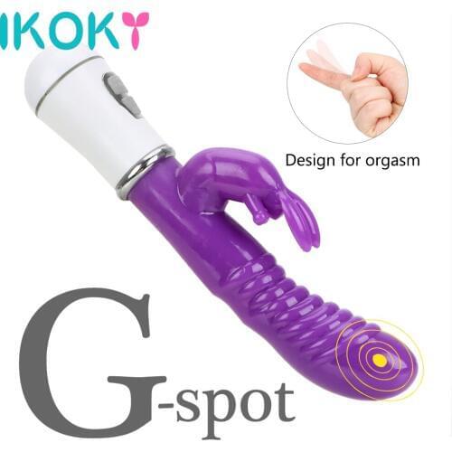 IKOKY G-spot Massager Dildo Vibrator Rabbit Vibrator Vagina Clitoris Stimulator Female Masturbator Sex Toys For Women
