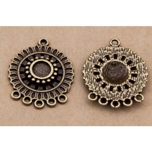 100pcs Vintage Round Double Ring Connector Fit Earrings/Bracelets/necklace Fashion Diy Jewelry Accessories
