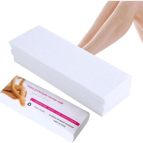 100pcs/lot Wax Strips For Hair Removal Depilatory Nonwoven Epilator Wax Strip Paper Roll Waxing Health Beauty Smooth Legs