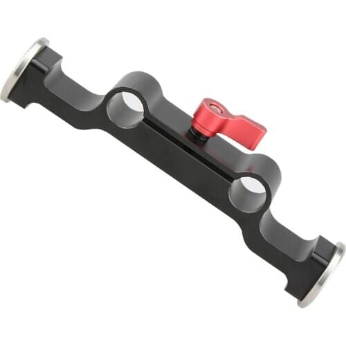 BGNing CNC Aluminum 15MM Rod Clamp with 31.8mm Dia. ARRI Rosette Mount Adapter For 15mm Rod Shoulder Rig Support Rail SLR Camera