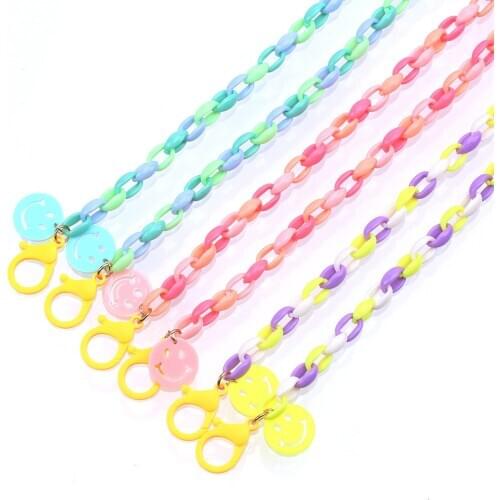 Mask Acrylic Necklace for Women Wedding Punk Bead Lariat Mix Colour Long Chain Necklace Jewelry Gift Fashion Necklaces For Women