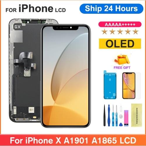 5.8" Super OLED For iphone X LCD display With 3D Touch Digitizer Assembly iPhoneXOLED GX Screen Replacement True-tone Display