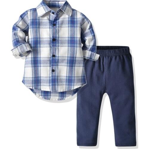 2021 Spring Boy Baby Clothes Set Gentleman 1-5 Year Kids Boy Clothing Suit Casual Long Sleeve T-Shirt+Pants 2Pcs Boy Clothing