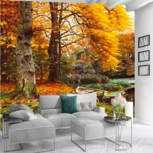 3d Landscape Wallcovering Beautiful Autumn Scenery Mural Modern Interior Home Decor Living Room Bedroom Painting Wallpapers