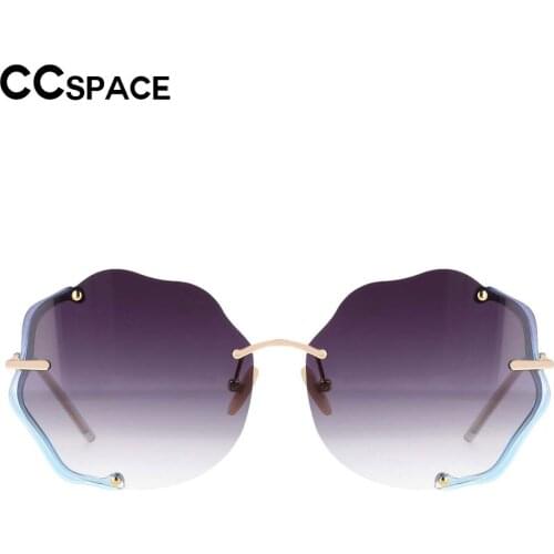 53224 Lunette Soleil Femme Brand Ladies Colorful Rimless Sunglasses Designer Fashion Retro Glasses Occhiali Da Sole Donna