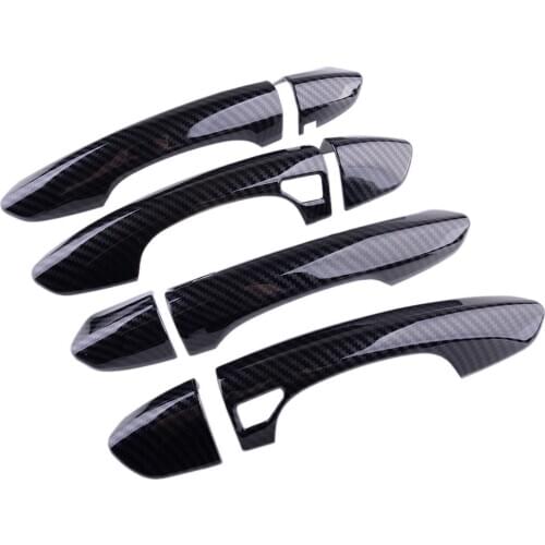 8Pcs/Set Carbon Fiber Style Exterior Smart Door Handle Cover Trim Fit for Ford Fusion Mondeo 2013 2014 2015 2016 2017 2018
